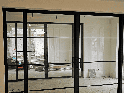 Stahlwerk OST, galeria - Dwuskrzydłowe drzwi przesuwne w loftowym stylu  - (DE) 25899 Niebüll 